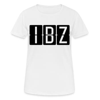 Ibiza - Frauen T-Shirt atmungsaktiv - Weiß - Vorne - AI Model Female 172 dark (172cm)