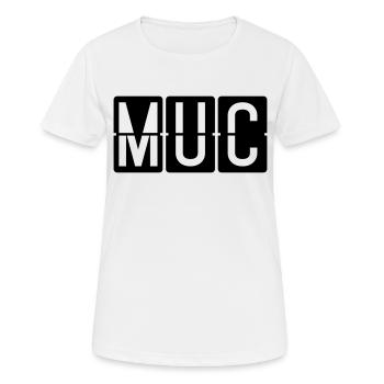 Munich - T-shirt respirant Femme - blanc - Devant - AI Model Female 172 dark (172cm)