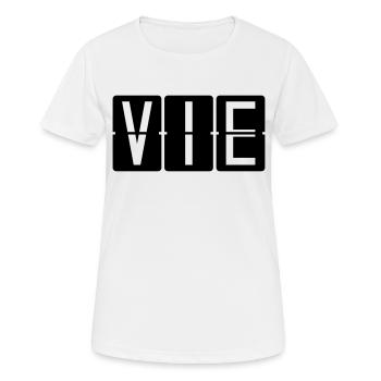 Wien - Frauen T-Shirt atmungsaktiv - Weiß - Vorne - AI Model Female 172 dark (172cm)