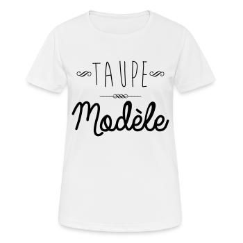 taupe modele - T-shirt respirant Femme - blanc - Devant - AI Model Female 172 dark (172cm)