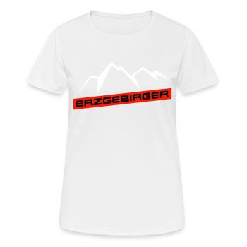 Erzgebirger - Frauen T-Shirt atmungsaktiv - Weiß - Vorne - AI Model Female 172 dark (172cm)