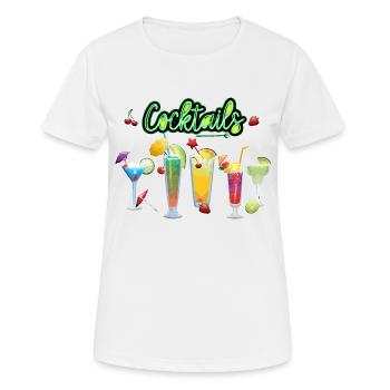 Cocktails colorés - T-shirt respirant Femme - blanc - Devant - AI Model Female 172 dark (172cm)