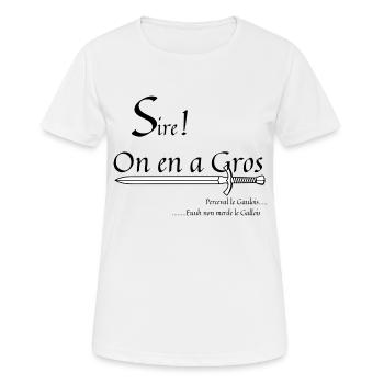 On en a gros - T-shirt respirant Femme - blanc - Devant - AI Model Female 172 dark (172cm)