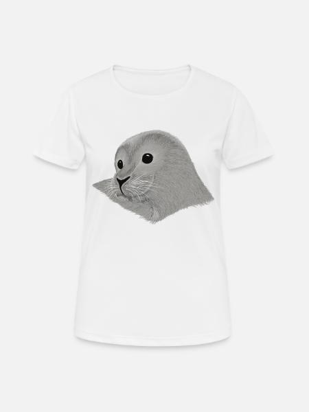 Robben Kleenes - Frauen T-Shirt atmungsaktiv - Weiß