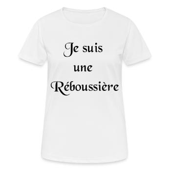 Réboussière noir - T-shirt respirant Femme - blanc - Devant - AI Model Female 172 dark (172cm)