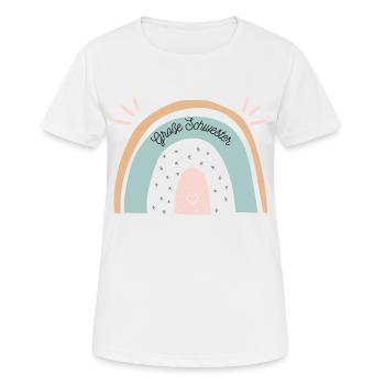 Große Schwester - Frauen T-Shirt atmungsaktiv - Weiß - Vorne - AI Model Female 172 dark (172cm)