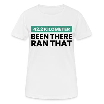 Triathlon Marathon - Frauen T-Shirt atmungsaktiv - Weiß - Vorne - AI Model Female 172 dark (172cm)
