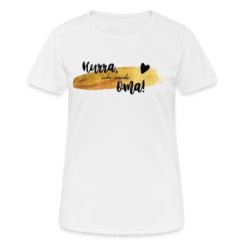 Hurra, ich werde Oma! - Frauen T-Shirt atmungsaktiv - Weiß - Vorne - AI Model Female 172 dark (172cm)