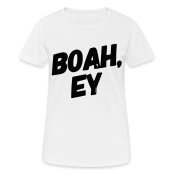 Boah Ey Font Idée cadeau - T-shirt respirant Femme - blanc - Devant - AI Model Female 172 dark (172cm)