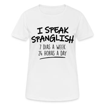 I SPEAK SPANGLISH - Women's Breathable T-Shirt - white - Front - AI Model Female 172 dark (172cm)