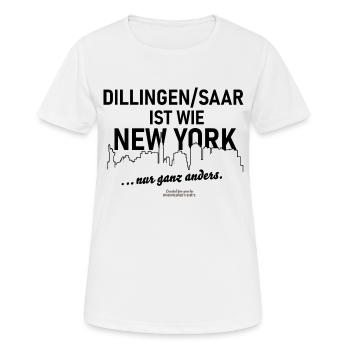 Dillingen Saar - Frauen T-Shirt atmungsaktiv - Weiß - Vorne - AI Model Female 172 dark (172cm)