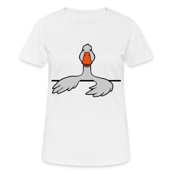 Derrière Wall Gans Comic - T-shirt respirant Femme - blanc - Devant - AI Model Female 172 dark (172cm)