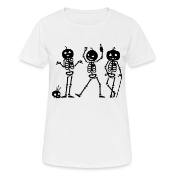 Halloween Skeletons Black - Women's Breathable T-Shirt - white - Front - AI Model Female 172 dark (172cm)