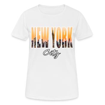 new york city - Frauen T-Shirt atmungsaktiv - Weiß - Vorne - AI Model Female 172 dark (172cm)