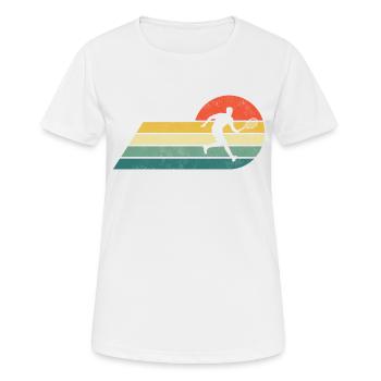 Tennisspieler Tennis Tennisschläger Retro Sport - Frauen T-Shirt atmungsaktiv - Weiß - Vorne - AI Model Female 172 dark (172cm)