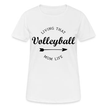 volleyball mom life - Women's Breathable T-Shirt - white - Front - AI Model Female 172 dark (172cm)