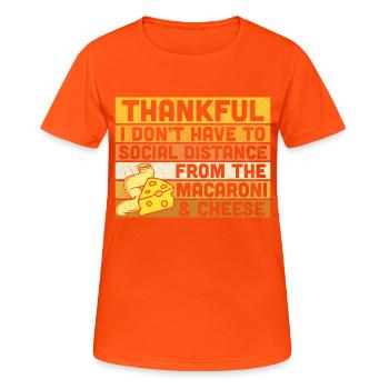 Thankful - Thanksgiving-Zitate - Frauen T-Shirt atmungsaktiv - Neonorange - Vorne - AI Model Female 172 dark (172cm)