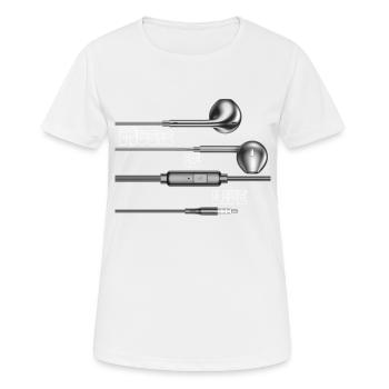 La musique, c’est la vie - T-shirt respirant Femme - blanc - Devant - AI Model Female 172 dark (172cm)