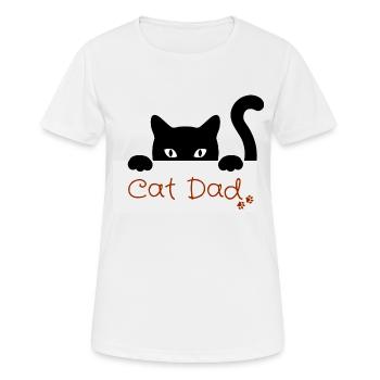 Katzenvater Liebhaber - Frauen T-Shirt atmungsaktiv - Weiß - Vorne - AI Model Female 172 dark (172cm)