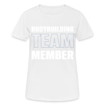Équipe de musculation - T-shirt respirant Femme - blanc - Devant - AI Model Female 172 dark (172cm)