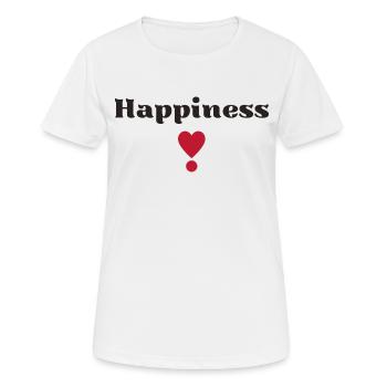 Happiness - Frauen T-Shirt atmungsaktiv - Weiß - Vorne - AI Model Female 172 dark (172cm)
