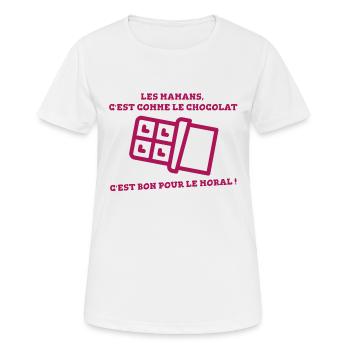 citation maman amour tee-shirt cadeau - T-shirt respirant Femme - blanc - Devant - AI Model Female 172 dark (172cm)