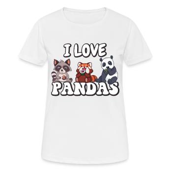 I love pandas - Women's Breathable T-Shirt - white - Front - AI Model Female 172 dark (172cm)
