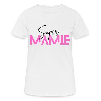 Super Mamie - T-shirt respirant Femme - blanc - Devant - AI Model Female 172 dark (172cm)