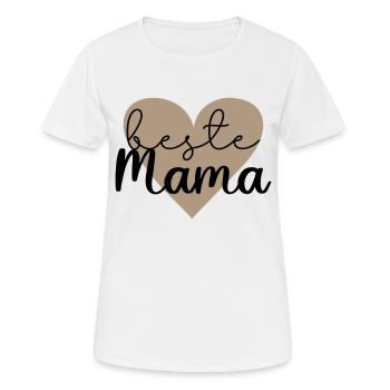 beste Mama - Frauen T-Shirt atmungsaktiv - Weiß - Vorne - AI Model Female 172 dark (172cm)