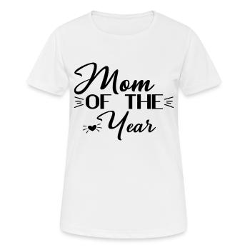 Maman de l’année - T-shirt respirant Femme - blanc - Devant - AI Model Female 172 dark (172cm)