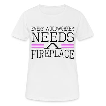 sexy carpenter tshirts job lumber - Women's Breathable T-Shirt - white - Front - AI Model Female 172 dark (172cm)