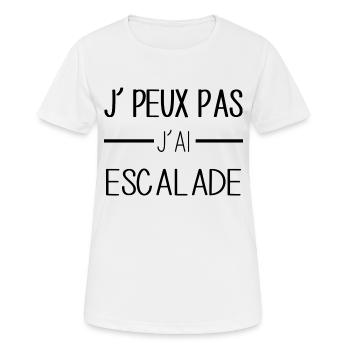 Escalade passion, sommets à conquérir! - T-shirt respirant Femme - blanc - Devant - AI Model Female 172 dark (172cm)