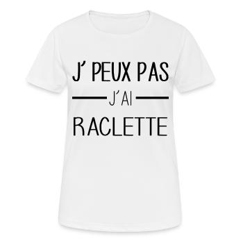 Raclette addict, fondre de plaisir! - T-shirt respirant Femme - blanc - Devant - AI Model Female 172 dark (172cm)