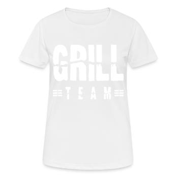 Grill Team - Frauen T-Shirt atmungsaktiv - Weiß - Vorne - AI Model Female 172 dark (172cm)