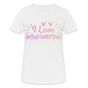 I love windsurfing - Women's Breathable T-Shirt - white - Front - AI Model Female 172 dark (172cm)