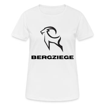 BERGZIEGE - Frauen T-Shirt atmungsaktiv - Weiß - Vorne - AI Model Female 172 dark (172cm)
