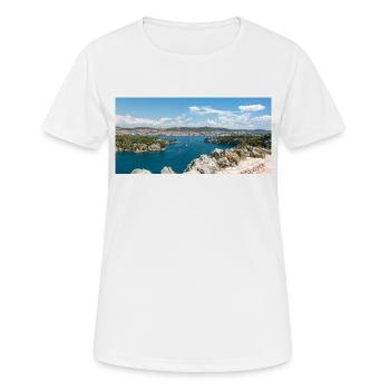 Vue panoramique Primošten Šibenik-Knin Croatie - T-shirt respirant Femme - blanc - Devant - AI Model Female 172 dark (172cm)