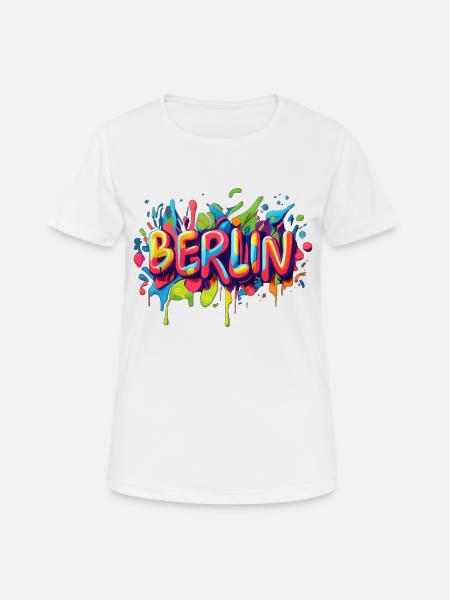 Berlin Graffiti - T-shirt respirant Femme - blanc