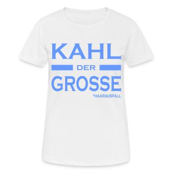 Kahl der Grosse - Haare-Glatze-lustige Sprüche V2 - Frauen T-Shirt atmungsaktiv - Weiß - Vorne - AI Model Female 172 dark (172cm)