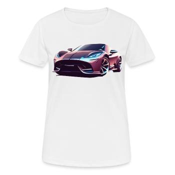 Chrom Sportwagen - Frauen T-Shirt atmungsaktiv - Weiß - Vorne - AI Model Female 172 dark (172cm)
