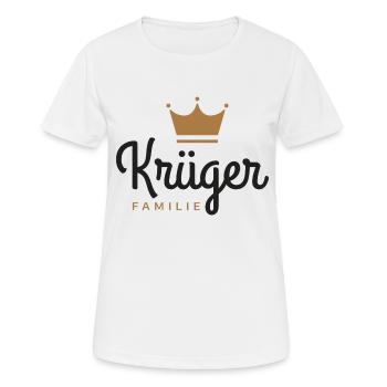 Krüger-Familie - Frauen T-Shirt atmungsaktiv - Weiß - Vorne - AI Model Female 172 dark (172cm)