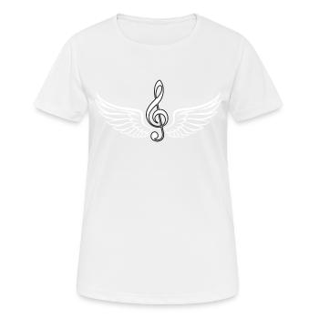 Clé musique -idée cadeau original - T-shirt respirant Femme - blanc - Devant - AI Model Female 172 dark (172cm)