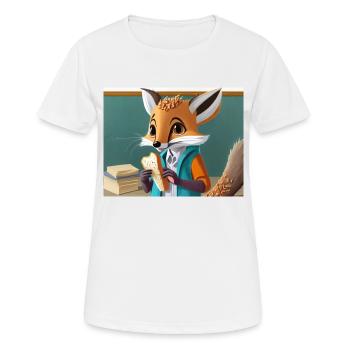 mignon petit renard démoniaque vie quotidienne – déjeuner - T-shirt respirant Femme - blanc - Devant - AI Model Female 172 dark (172cm)