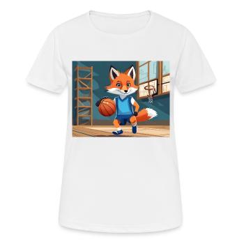cute little fiend fox everyday life – basketball - Women's Breathable T-Shirt - white - Front - AI Model Female 172 dark (172cm)