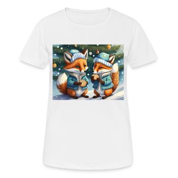 cute little fiend fox everyday life – cookies - Women's Breathable T-Shirt - white - Front - AI Model Female 172 dark (172cm)
