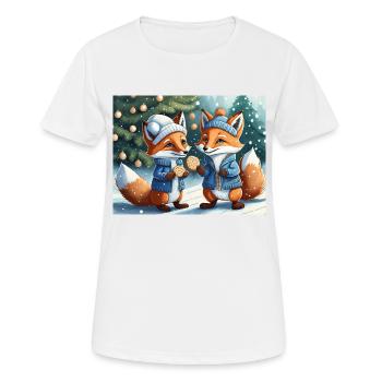 Mignon petit renard démon vie quotidienne - biscuits - T-shirt respirant Femme - blanc - Devant - AI Model Female 172 dark (172cm)