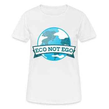 L’éco et non l’ego - T-shirt respirant Femme - blanc - Devant - AI Model Female 172 dark (172cm)