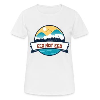 Protection de l’environnement, l’écologie et non l’ego - T-shirt respirant Femme - blanc - Devant - AI Model Female 172 dark (172cm)