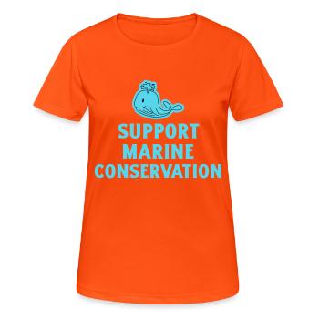 Marine Conservation - Women's Breathable T-Shirt - neon orange - Front - AI Model Female 172 dark (172cm)