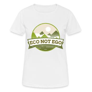Protection de l’environnement, l’écologie et non l’ego - T-shirt respirant Femme - blanc - Devant - AI Model Female 172 dark (172cm)